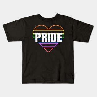 LGBTQ Pride Rainbow Heart Kids T-Shirt